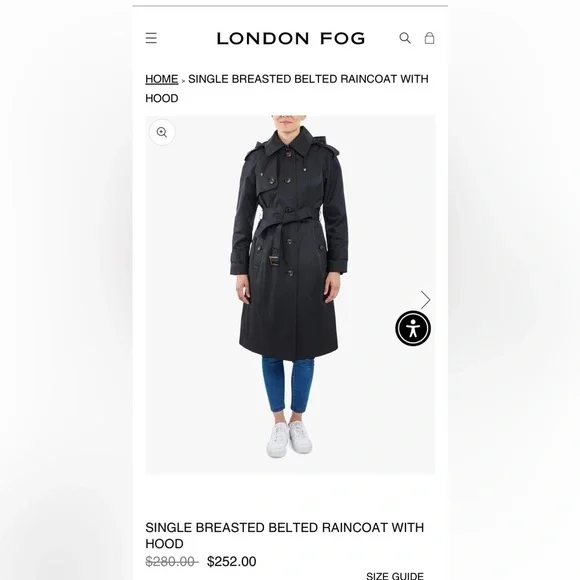 London Fog blue rain trench coat - Picture 10 of 11